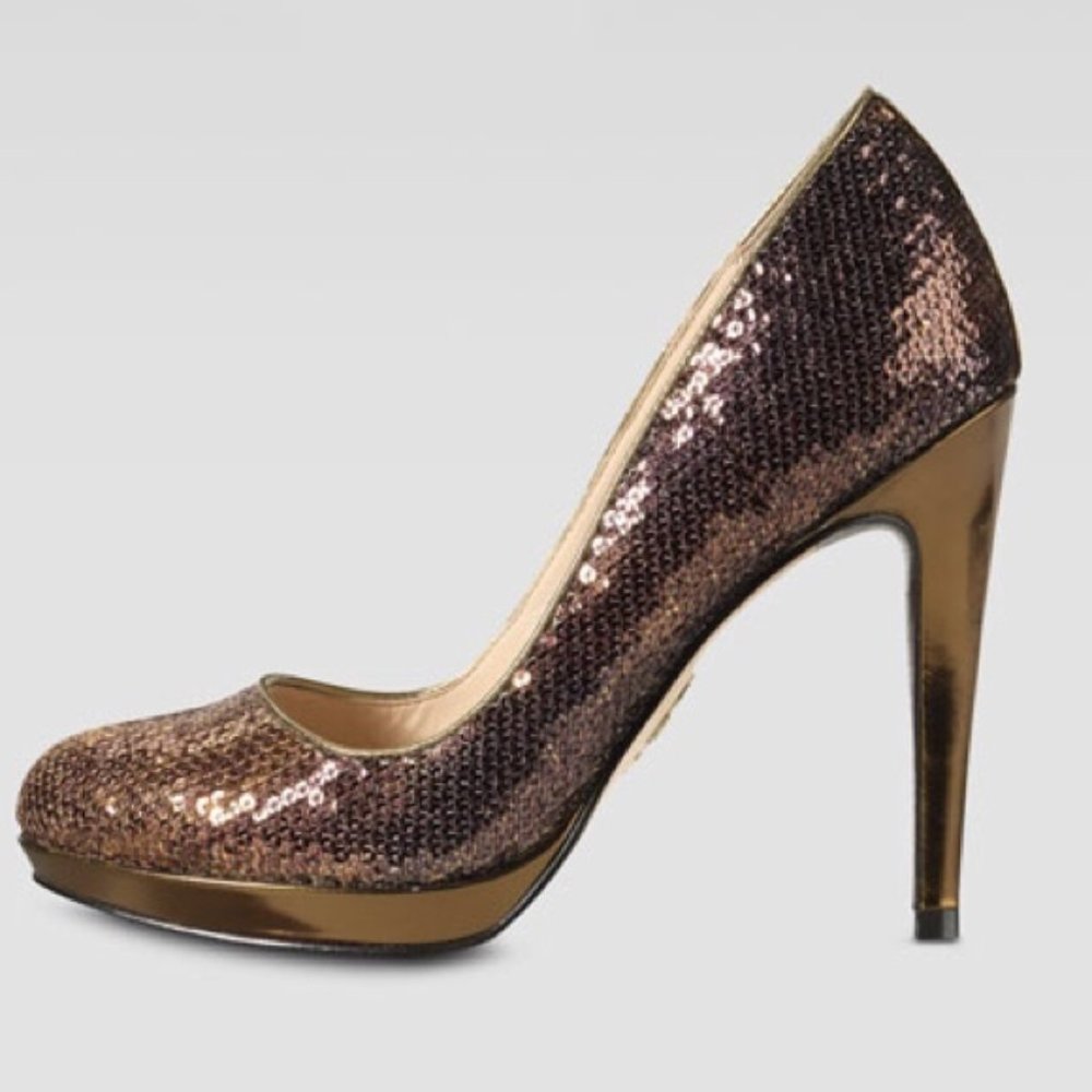 Cole Haan Bronze Sequin Heel